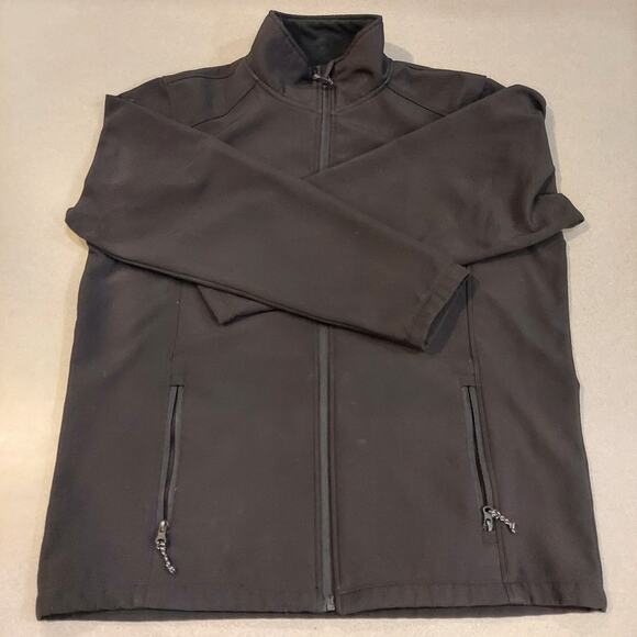 Lyft 1K Rides Softshell Jacket Men's Large Fleece Full Zip Lined Coat Black - Picture 1 of 8